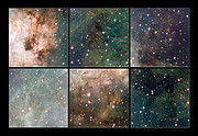 Detalles de la imagen de Messier 17 tomada por el VST