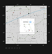 COSMOS-feltet i stjernebilledet Sextans (Sekstanten)