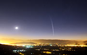 Christmas Comet Lovejoy seen over Santiago