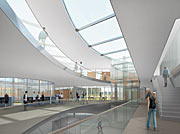 Progetto architettonico dell'interno dell'ampliamento della sede dell'ESO.