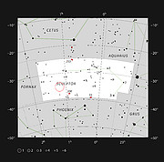 Positionen af kvasaren HE 0109-3518