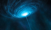 Künstlerische Darstellung des Quasars 3C 279