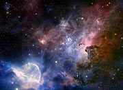 Capture d'écran du film IMAX® 3D L'Univers Caché montrant la nébuleuse de La Carène