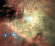 Image de la Nébuleuse d'Orion reconstituée par MUSE 