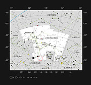Den gula hyperjättestjärnan HR 5171 i stjärnbilden Kentauren