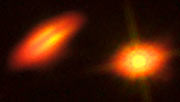 Composite views of HK Tauri from Hubble and ALMA