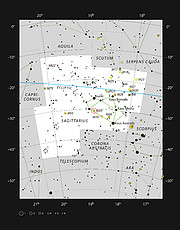 L'amas globulaire Messier 54 dans la constellation du Sagittaire 