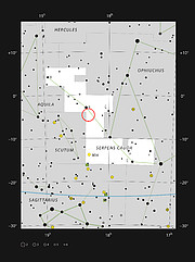 Temný oblak LDN 483 v souhvězdí Hada