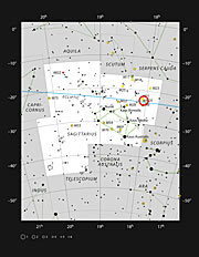 A Nebulosa Trífida na constelação do Sagitário