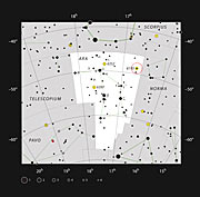 Otevřená hvězdokupa NGC 6193 v souhvězdí Oltář