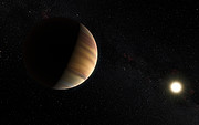 Impressão artística do exoplaneta 51 Pegasi b