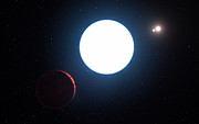 Impressão artística do planeta no sistema HD 131399