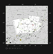 RCW 38 dans la constellation des Voiles