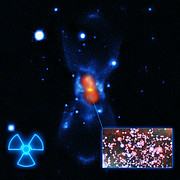 Artist's impression of radioactive molecules in CK Vulpeculae