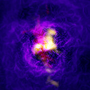 ALMA en MUSE detecteren galactische fontein