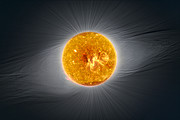 Combined image from SOHO, Solar Dynamics Observatory and La Silla