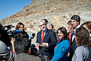 Chilean President Sebastián Piñera speaks at La Silla