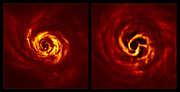 SPHERE images of the AB Aurigae system (side by side)
