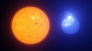 Solpletter sammenlignet med pletter på ekstreme horisontalgrensstjerner (illustration)