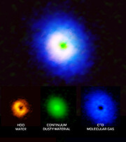 ALMA-opnamen van de planeet-vormende schijf rond de ster V883 Orionis