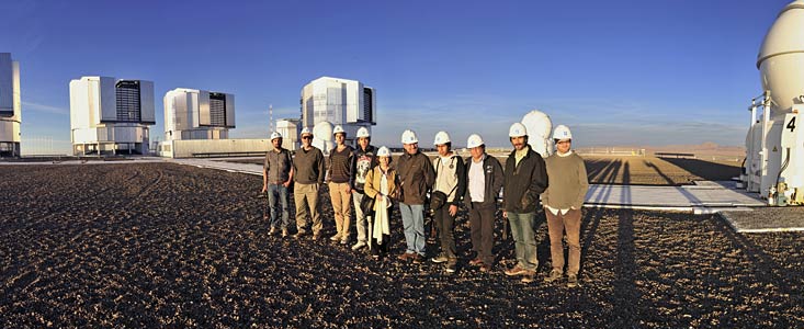Workshop participants visit the Paranal Observatory
