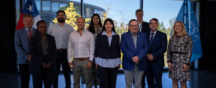 Group photo taken during Minister Lincolao’s visit to ESO Headquarters