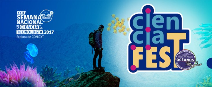 Afiche Ciencia FEST: Sumérgete en el festival oceánico