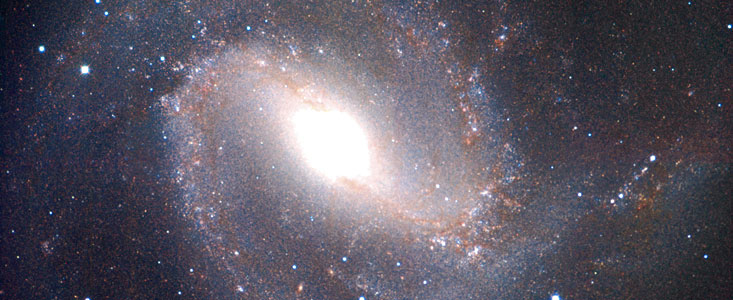 An infrared portrait of the barred spiral galaxy Messier 83