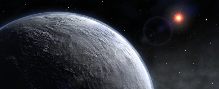 Icy exoplanet (artist's impression)