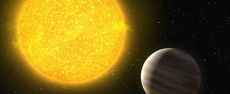 A planet around a hot star