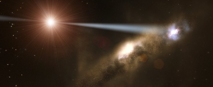 ¿Un agujero negro construyendo una galaxia?