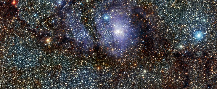 Visión infrarroja de la Nebulosa de la Laguna (Messier 8) tomada por VISTA
