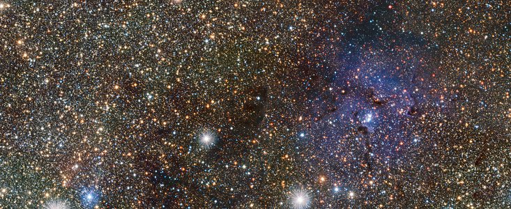 VISTA observa a Nebulosa Trífida e revela estrelas variáveis escondidas