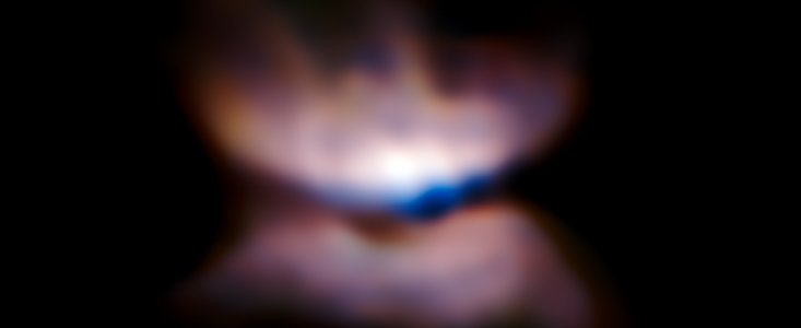 VLT/SPHERE billede af stjernen L2 Puppis og dens omgivelser 