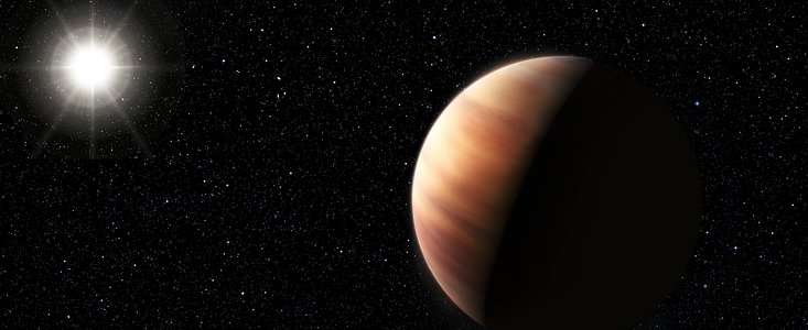 Impresión artística de un gemelo de Júpiter orbitando la estrella HIP 11915
