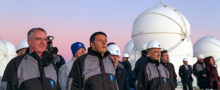 Il Presidente del Consiglio italiano visita l'Osservatorio dell'ESO al Paranal