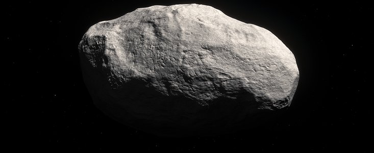 Rymdkonstnärens tolkning av den unika steniga kometen C/2014 S3 (PANSTARRS)