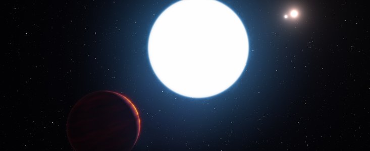 Planeten i systemet HD 131399 som den skulle kunna se ut