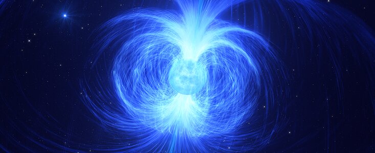 Künstlerische Darstellung von HD 45166, dem Stern, der ein Magnetar werden könnte