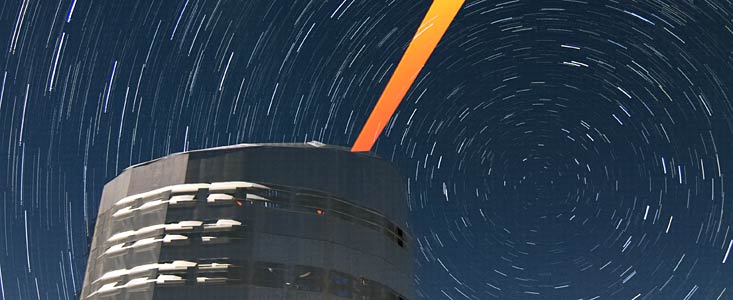 ESO's Paranal Observatory: the VLT's Laser Guide Star and star trails