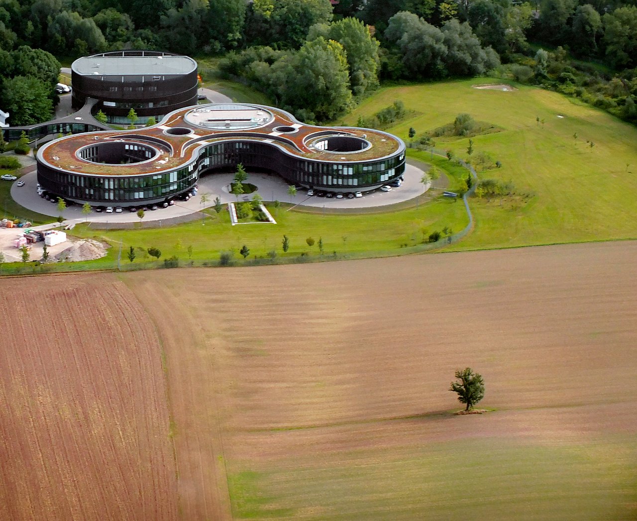 Aerial View Of The ESO's New Buildings A, B, C And D | ESO El