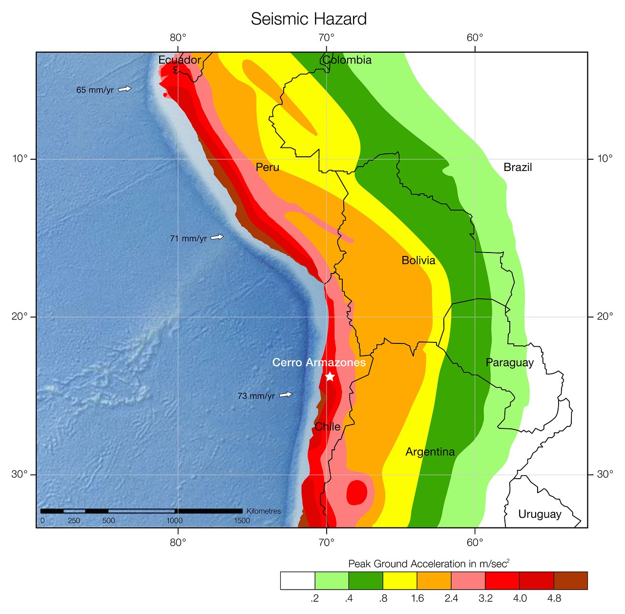Seismic hazard in Chile