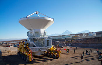 Primera antena europea de ALMA fue entregada al Observatorio