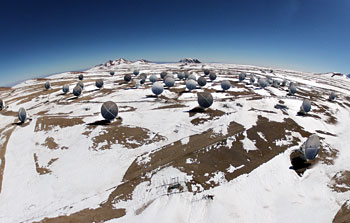 Aerial Pictures from ALMA in Operation