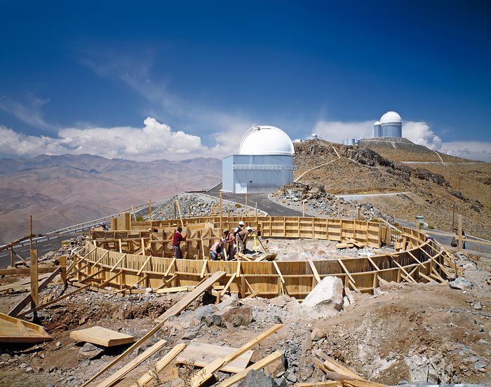 Building the MPG/ESO 2.2-metre telescope at La Silla