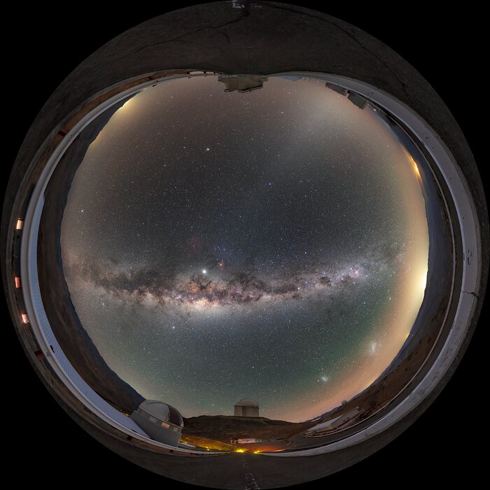 Astronaut's view of Milky Way above La Silla