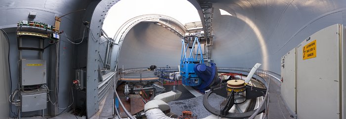 Panoramic view of the ESO 3.6-metre telescope's dome