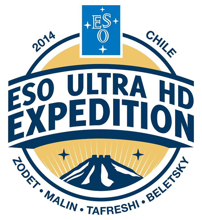 Logotipo da expedição Ultra HD do ESO