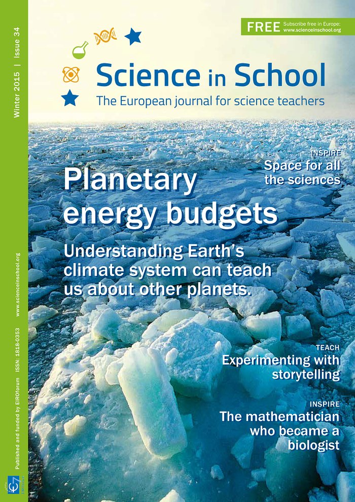 Titelseite von Science in School Ausgabe 34