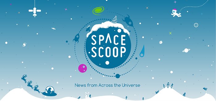 Banner der Neuen Space Scoop-Webseite